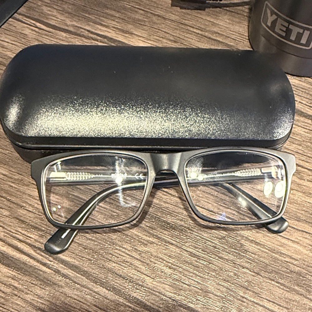 Stylish Black and Gray Glasses with Case
